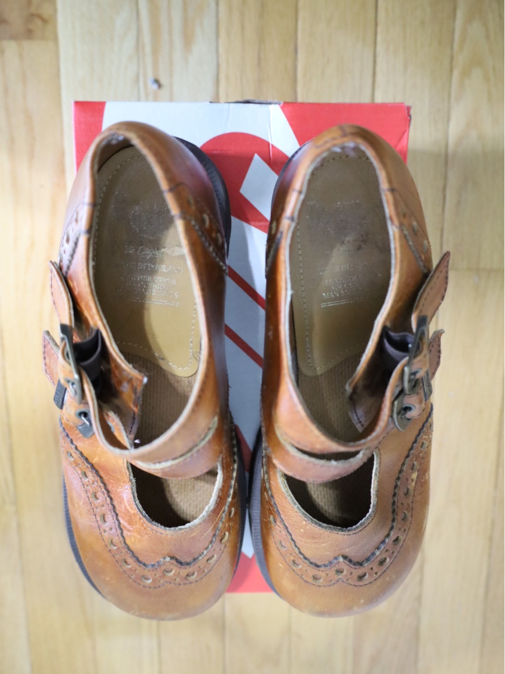 Rare Vintage 1990's Dr.Martens Mary Jane Brogue Platform Shoes Size 7 Made In UK - Picture 13 of 16